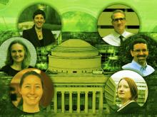 Faces of participants surrounding the MIT dome